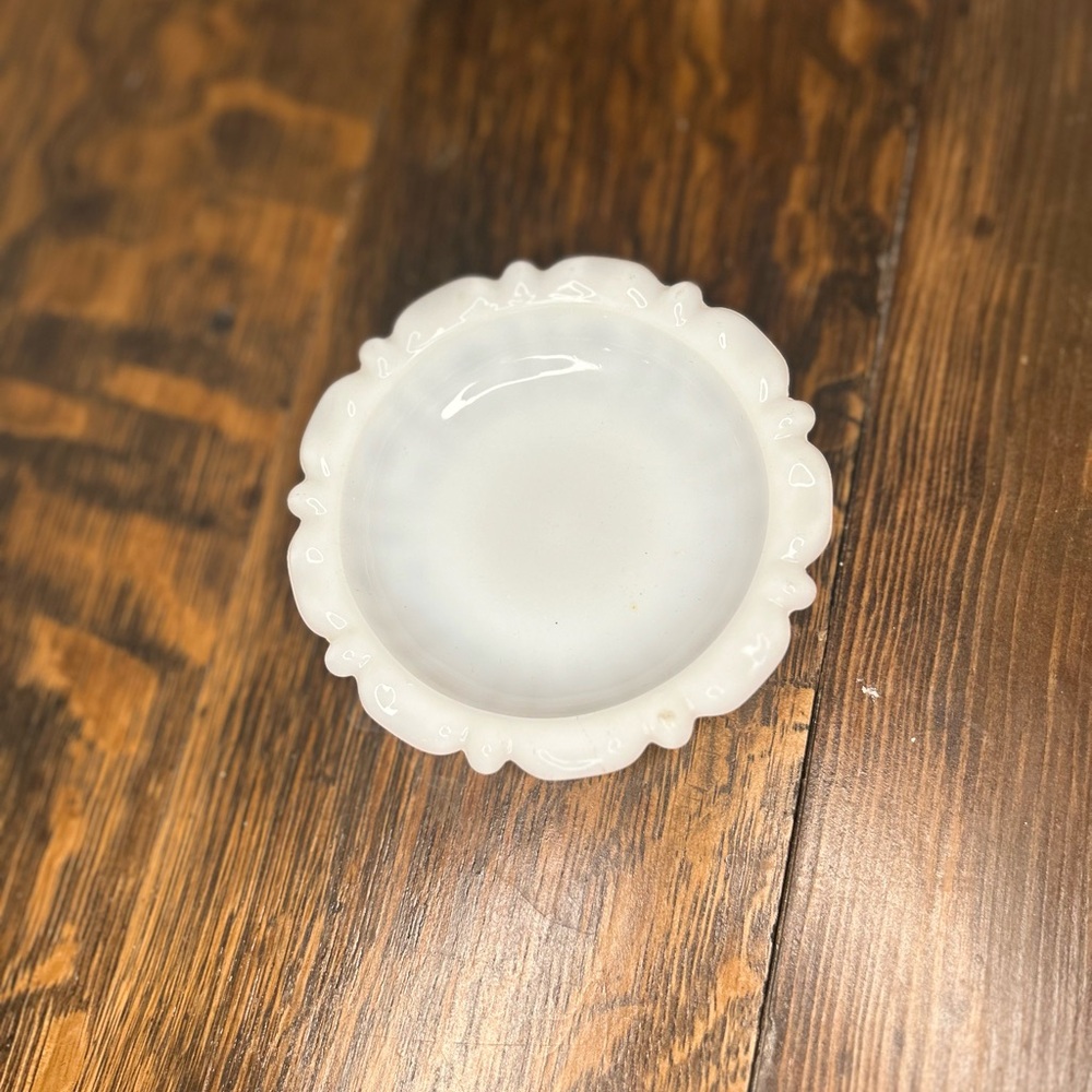 Vintage Milk Glass Ashtray or Coaster